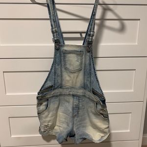 Bebe denim short overalls. Good condition.